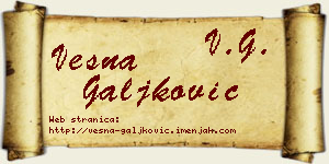 Vesna Galjković vizit kartica